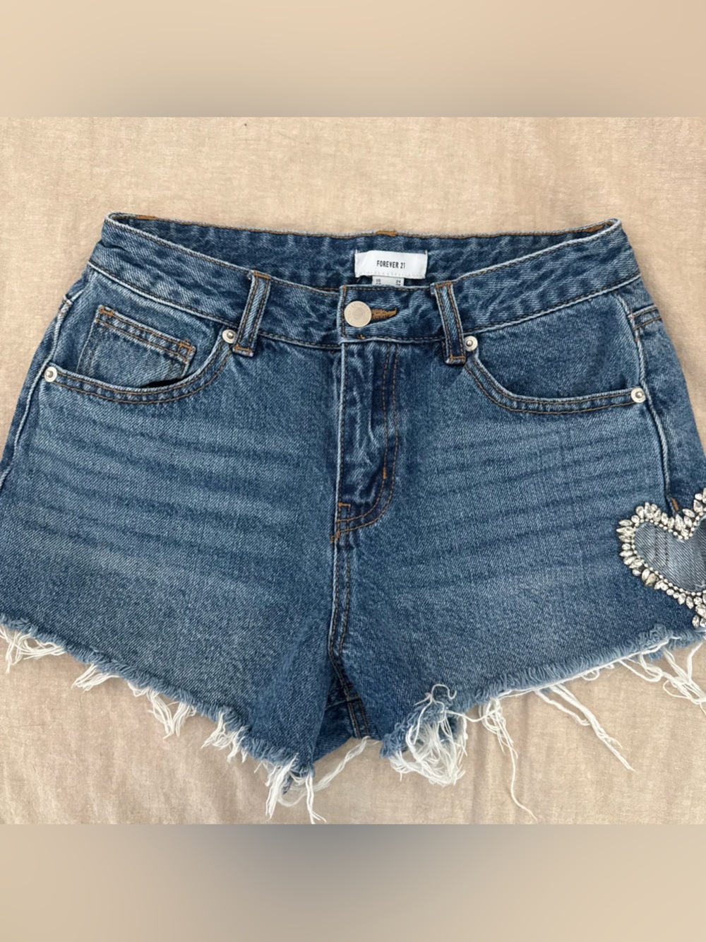Denim Heart Cut Out Shorts - Sabrina Carpenter Aesthetic